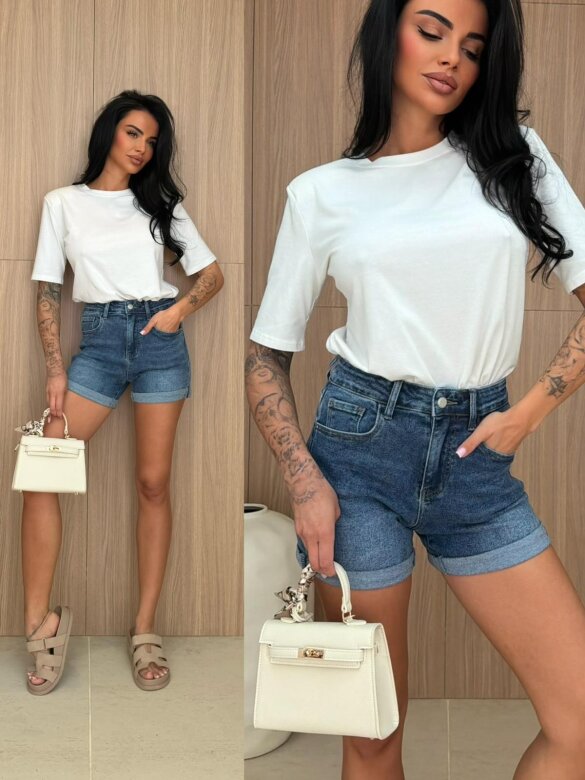 Szorty Bellorie jeans niebieskie