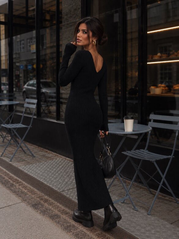 Dress Moris with viscose black