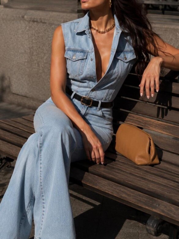Kombinezon Signature jeans jasnoniebieski 