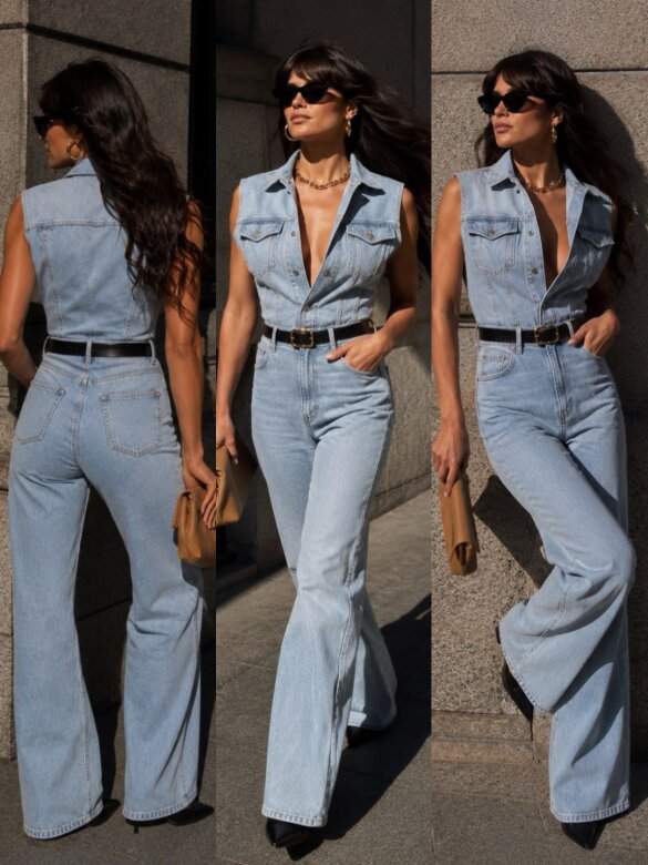 Kombinezon Signature jeans jasnoniebieski 