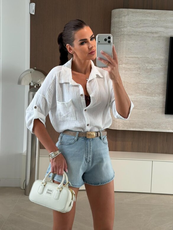 Szorty Avalon jeans jasnoniebieskie