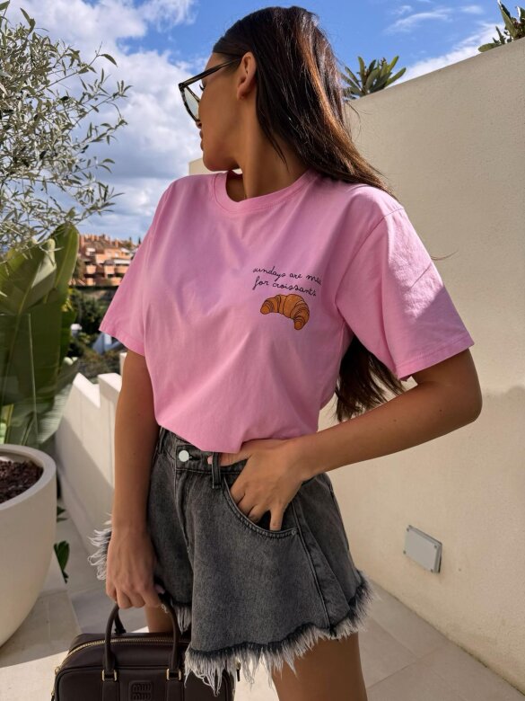 T-shirt Croissant różowy 