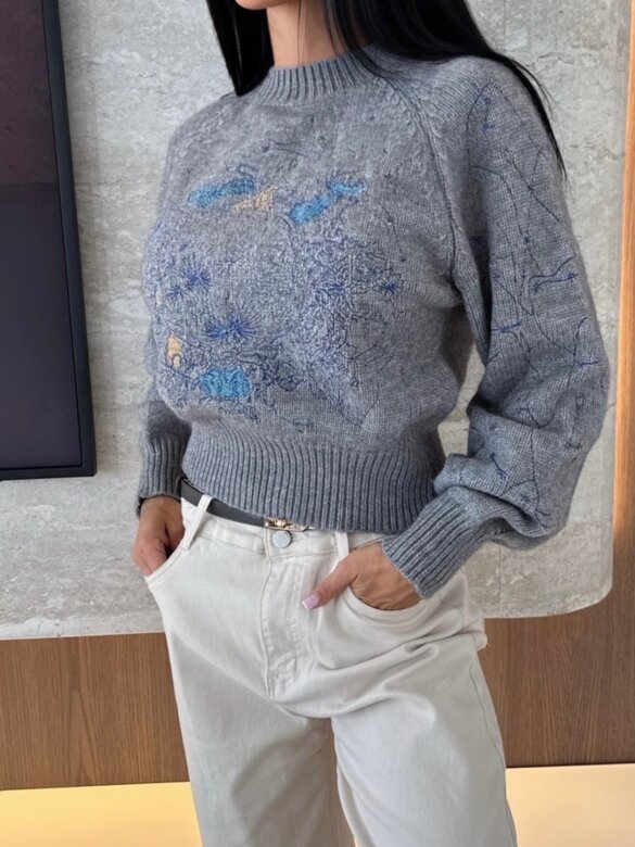 Sweter Constellation szary