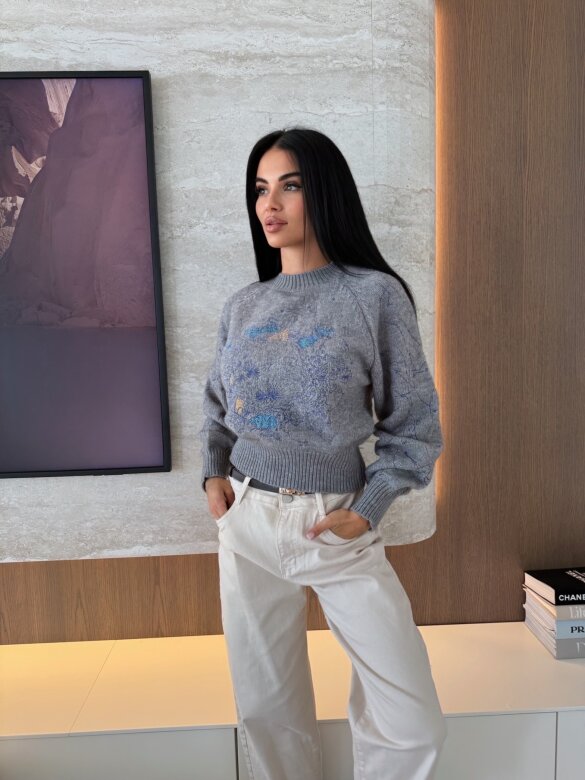 Sweter Constellation szary