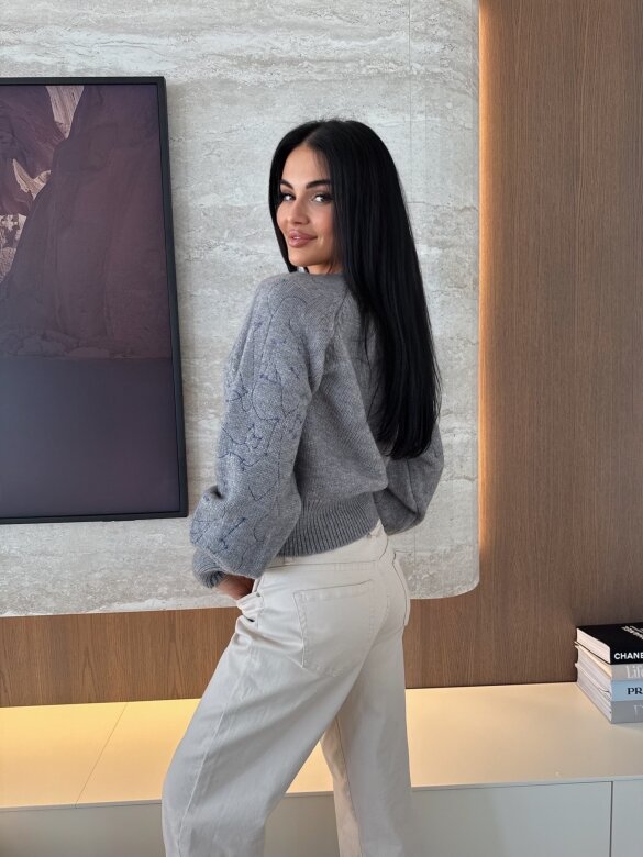 Sweter Constellation szary