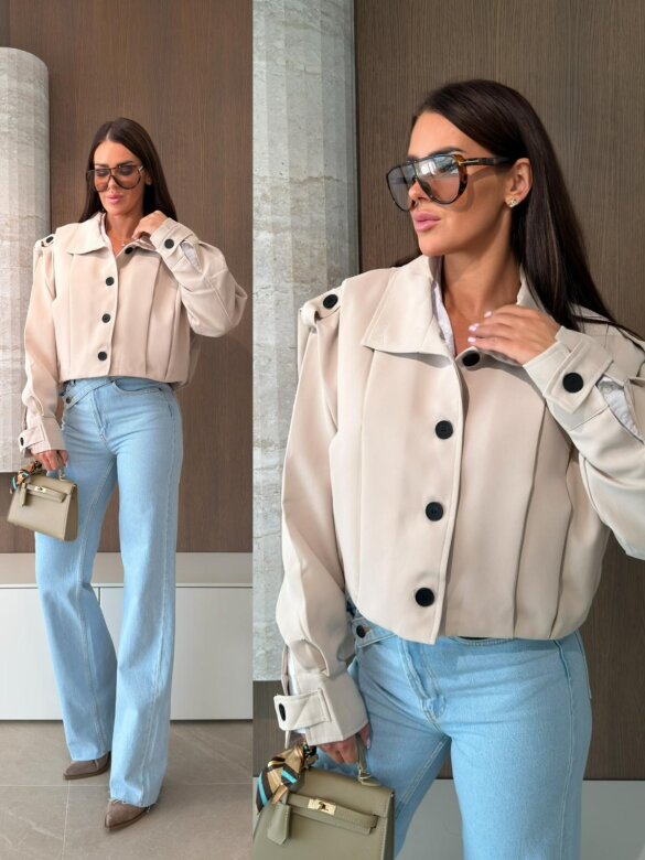 Jacket Lorena short light beige