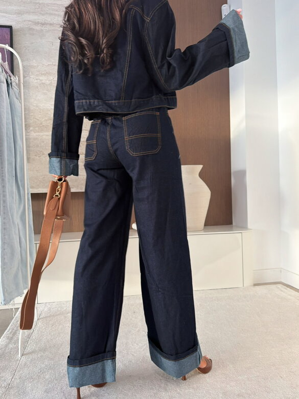 Spodnie Sueno jeans ciemnoniebieskie