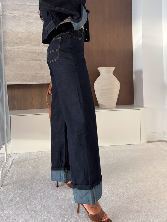 Spodnie Sueno jeans ciemnoniebieskie