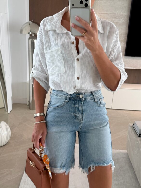 Szorty Rosavine jeans niebieskie