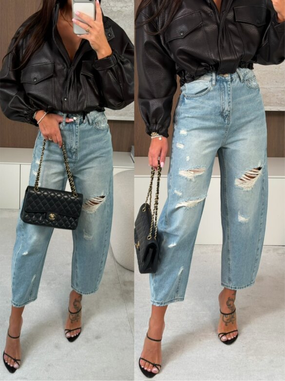 Spodnie Calle jeans jasnoniebieskie