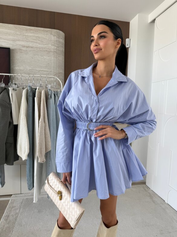 Sukienka Lirio koszulowa niebieska