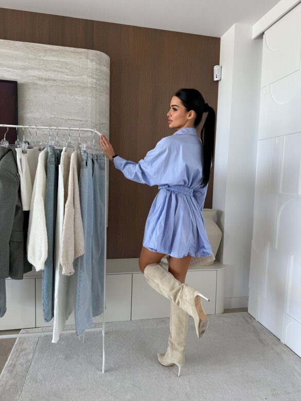 Sukienka Lirio koszulowa niebieska