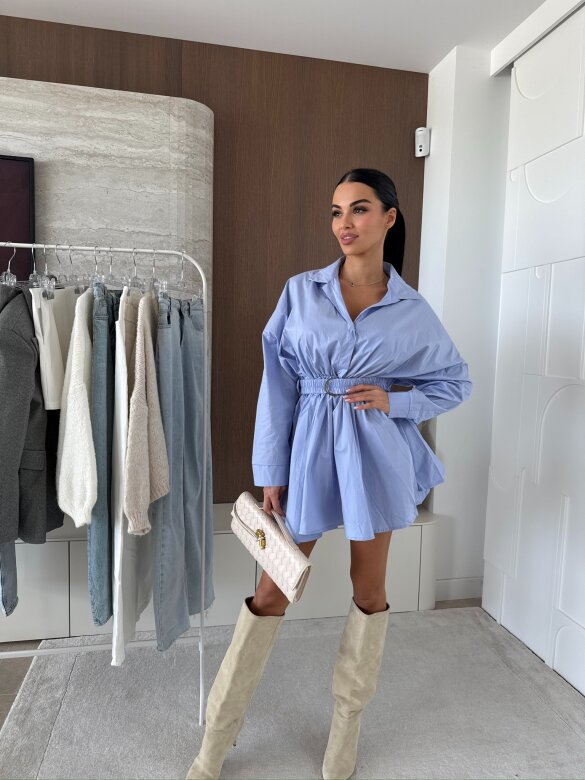 Sukienka Lirio koszulowa niebieska