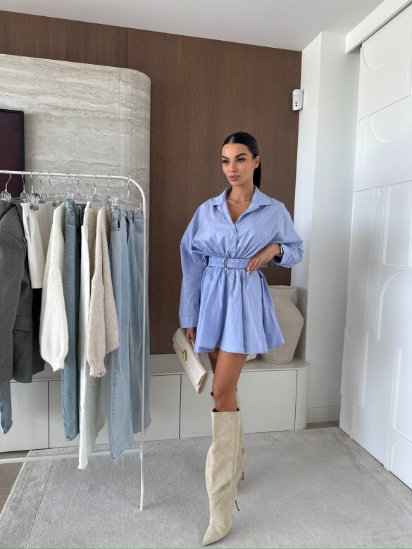 Sukienka Lirio koszulowa niebieska