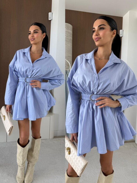 Sukienka Lirio koszulowa niebieska