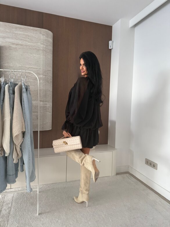 Sukienka Peonia bombka czarna