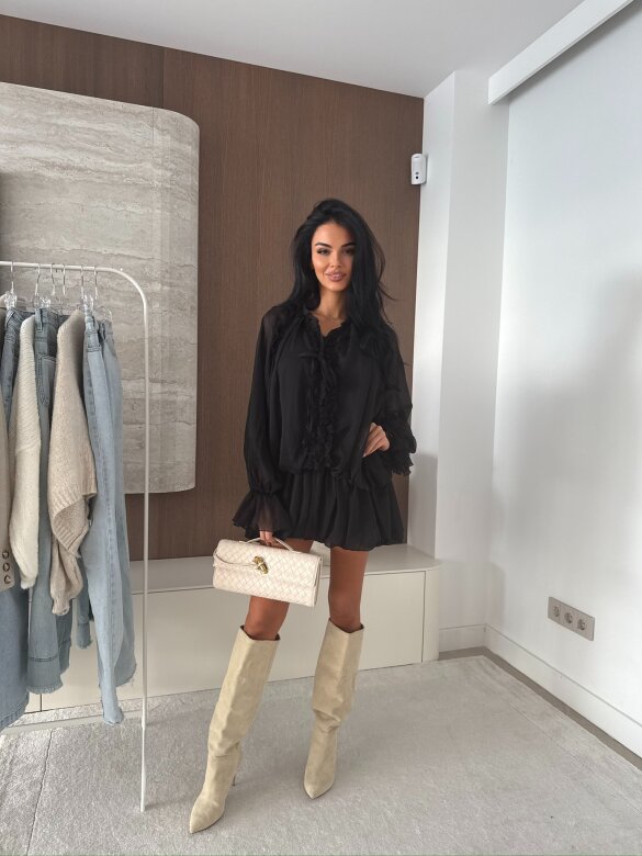 Sukienka Peonia bombka czarna