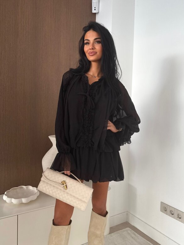 Sukienka Peonia bombka czarna