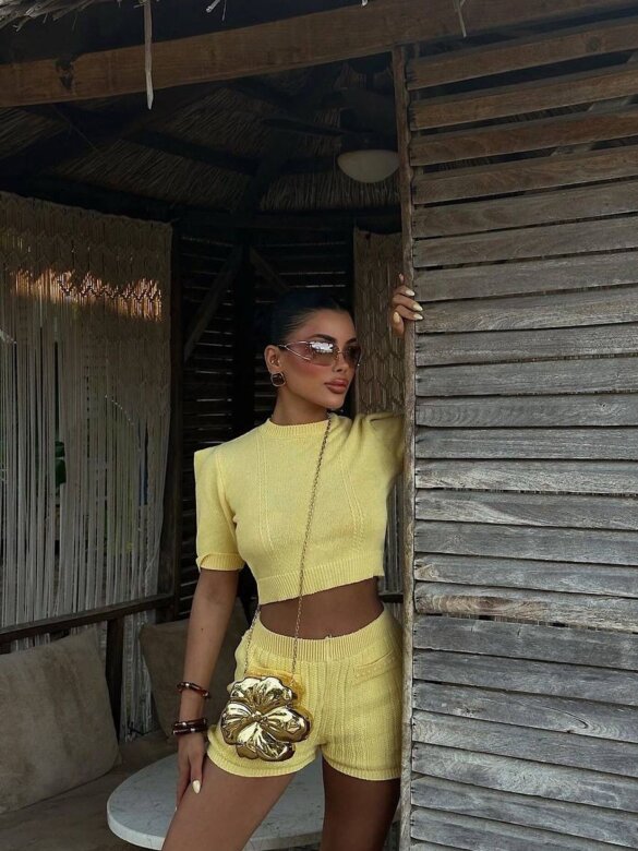 Komplet 2w1 Solle żółty