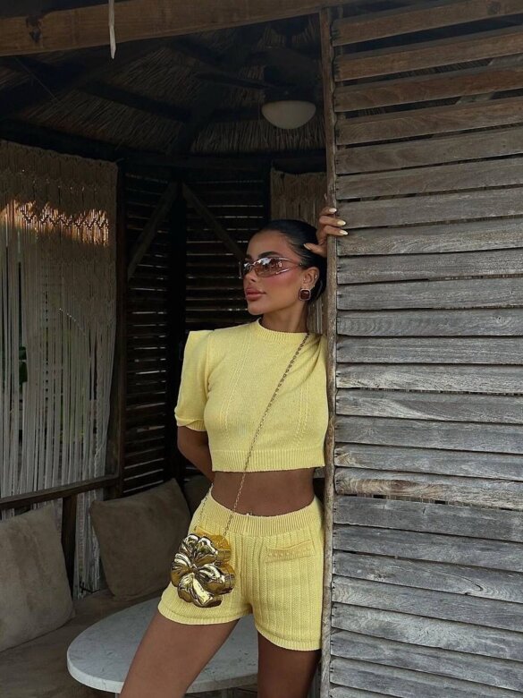 Komplet 2w1 Solle żółty