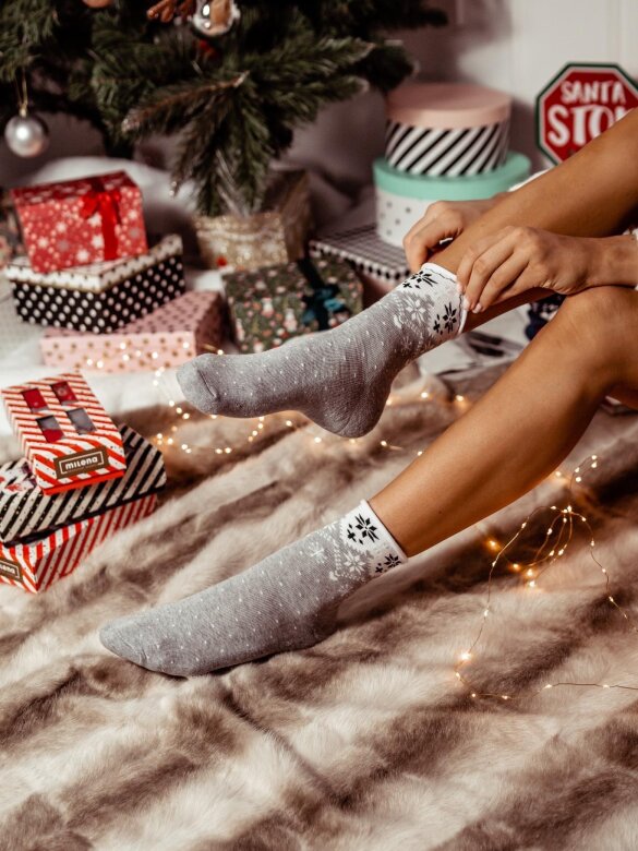 Skarpetki Snowflakes szare