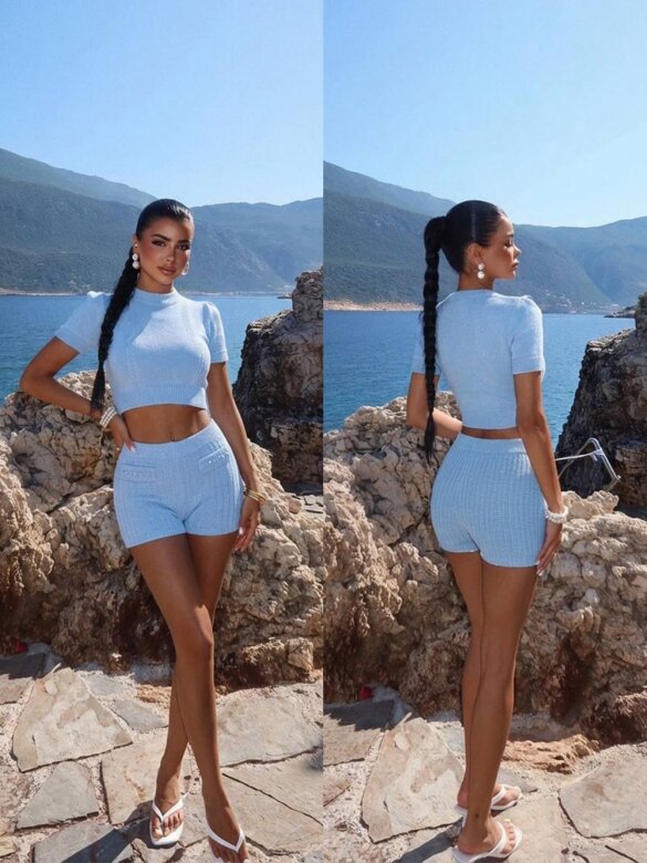 Komplet 2w1 Solle błękitny