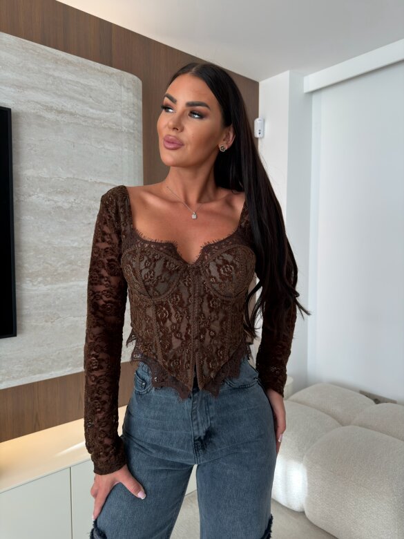 Corset Mirelli longsleeve chocolate