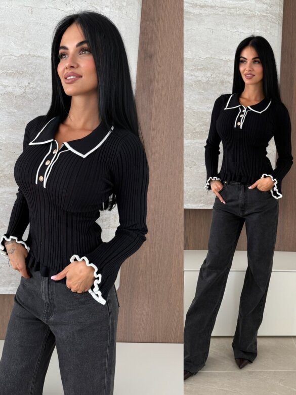 Sweter Regale czarno-biały