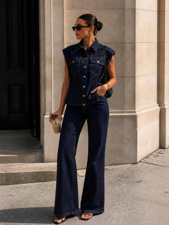 Komplet 2w1 Vesper jeans ciemnoniebieski 