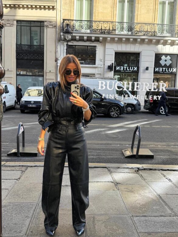 Spodnie Leonido woskowane czarne