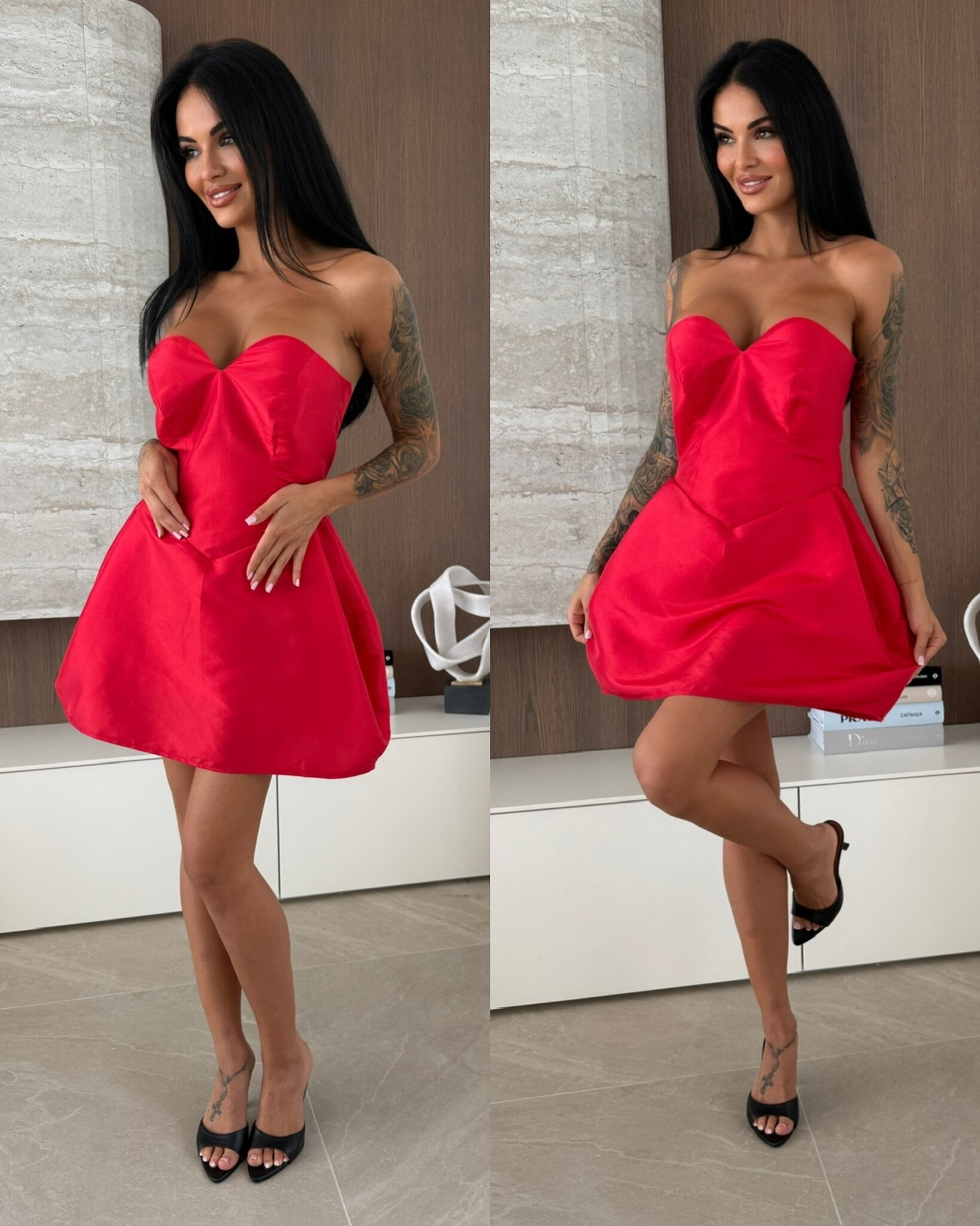 Dress Olissa mini red