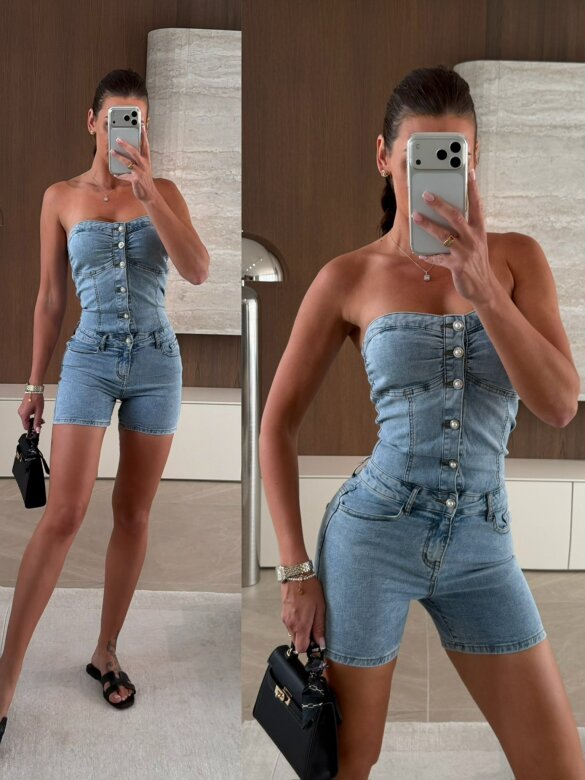 Kombinezon Roberto jeans niebieski