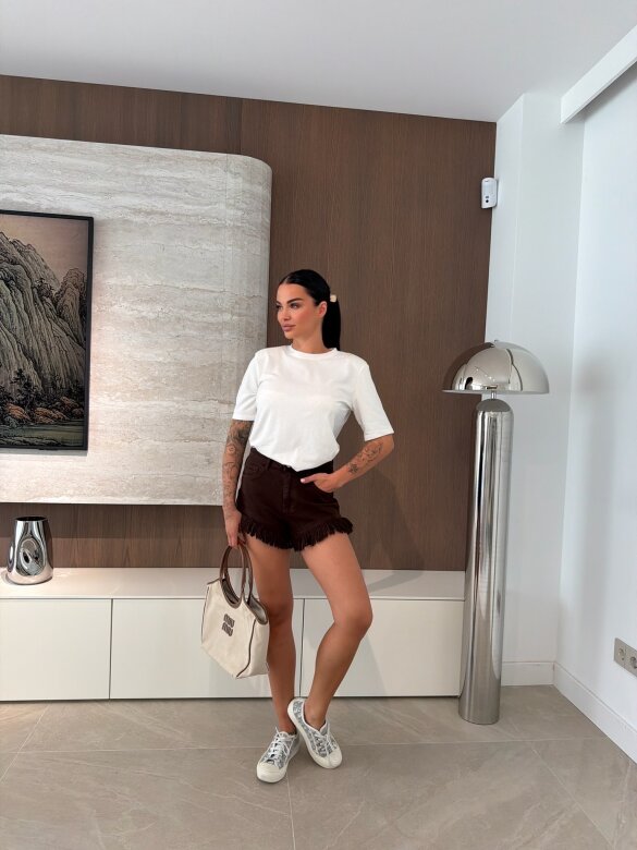 Szorty Alivios jeans czekoladowe 