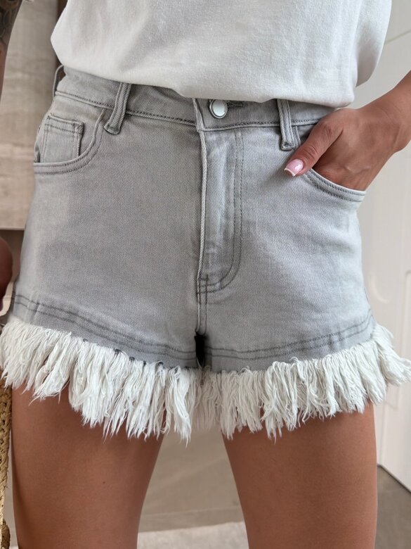 Szorty Alivios jeans jasnoszare