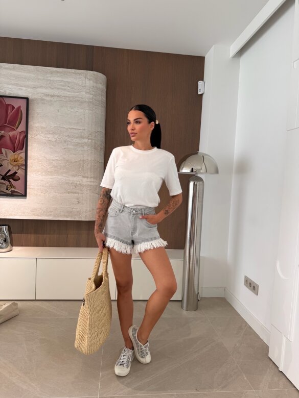 Szorty Alivios jeans jasnoszare