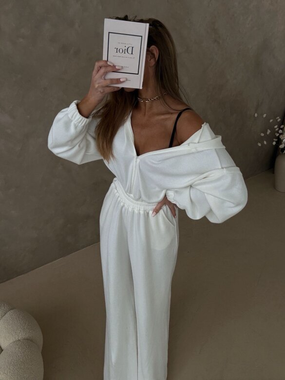 Kombinezon Lorisson II z wełną biały 