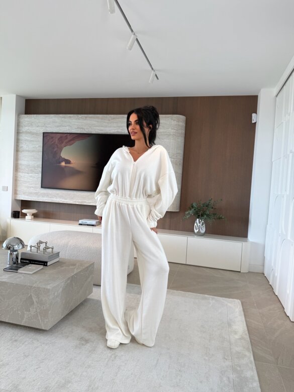 Kombinezon Lorisson II z wełną biały 