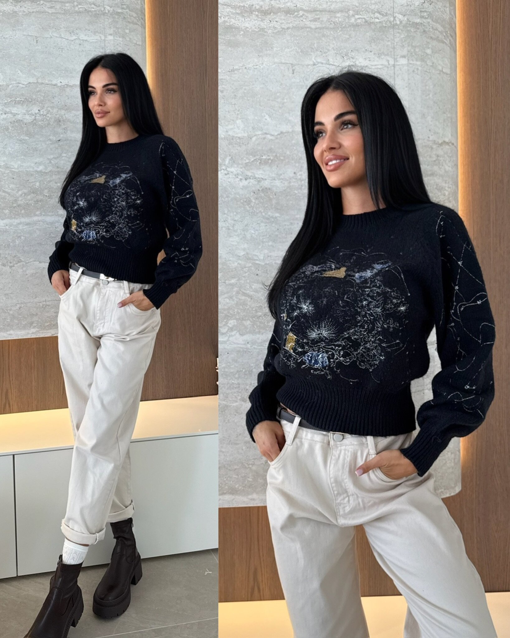 Sweter Constellation czarny