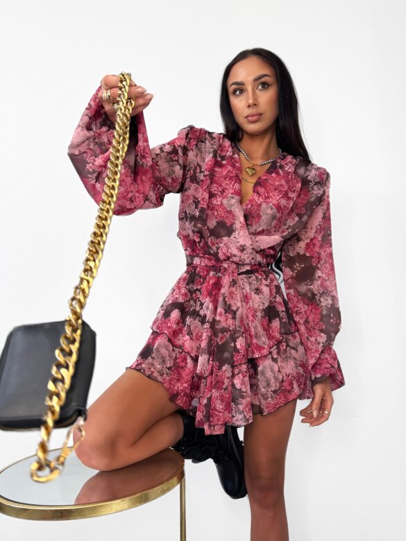 Bluzka Ambrosia pudrowo-czekoladowa