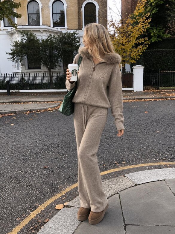 Set in1 Antony with viscose and cashmere beige