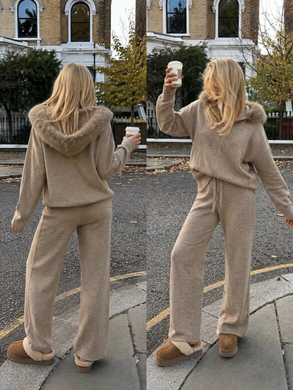 Set in1 Antony with viscose and cashmere beige