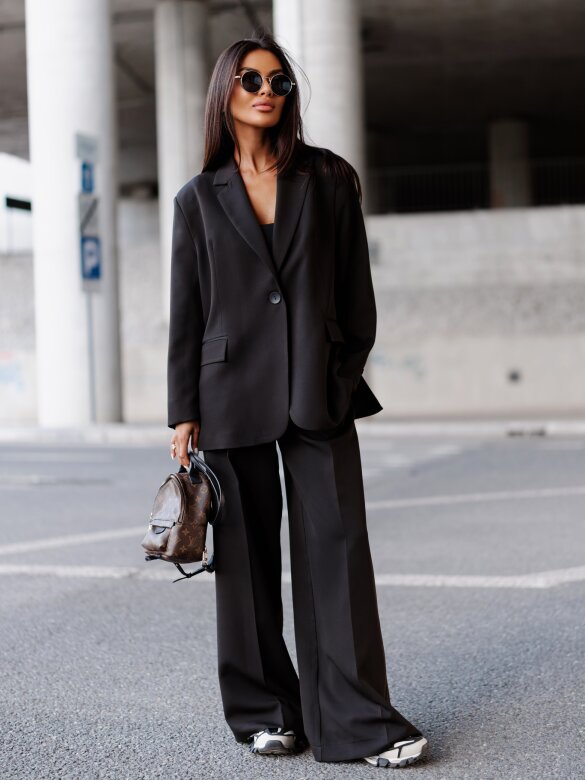 Spodnie Dileva elegant czarne 