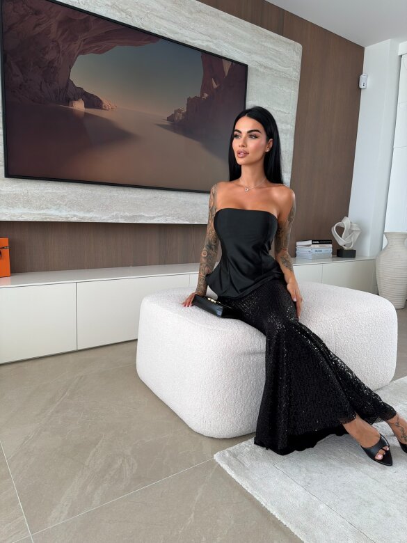 Dress Janelle with sequins black