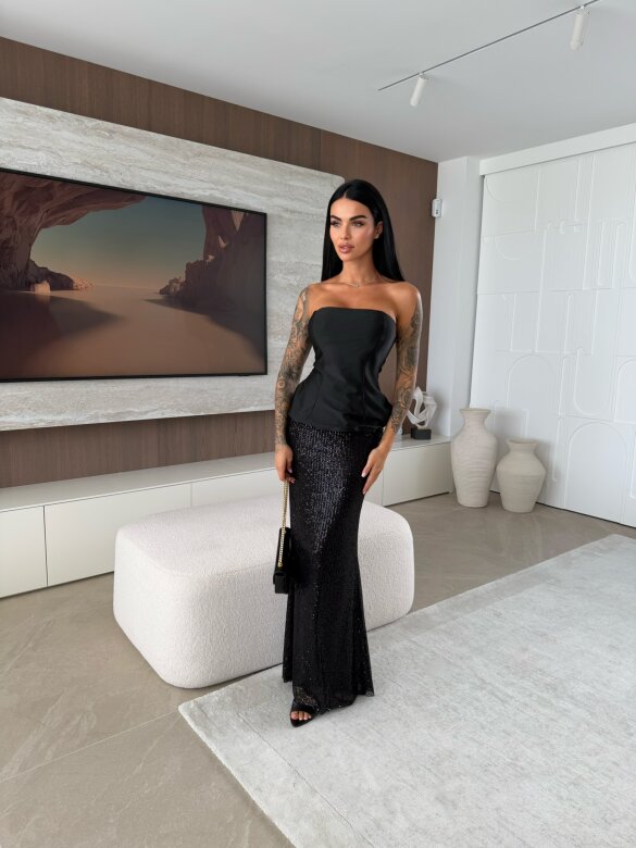 Dress Janelle with sequins black