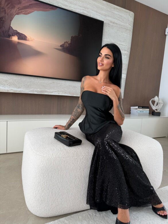 Dress Janelle with sequins black