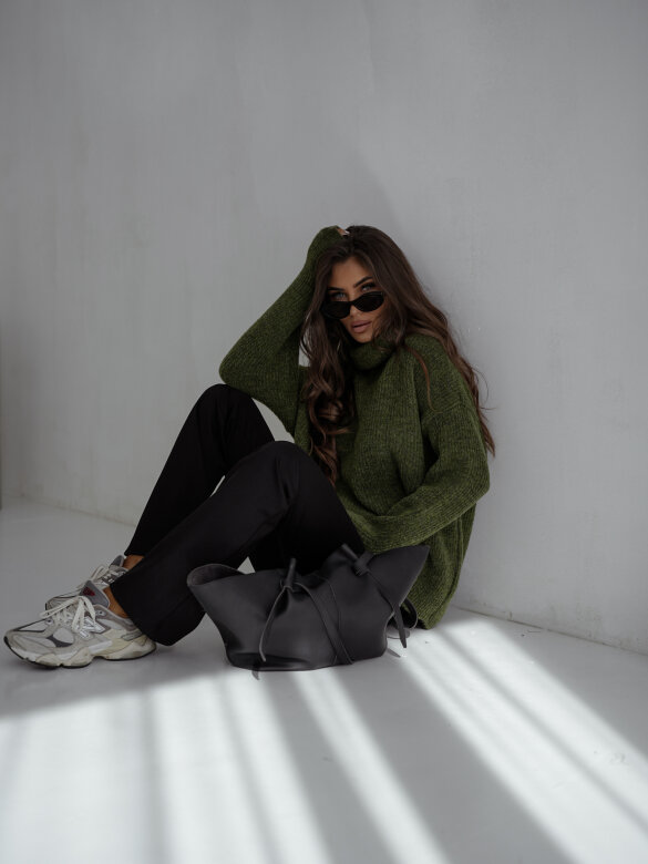 Turtleneck Sweater Work It khaki