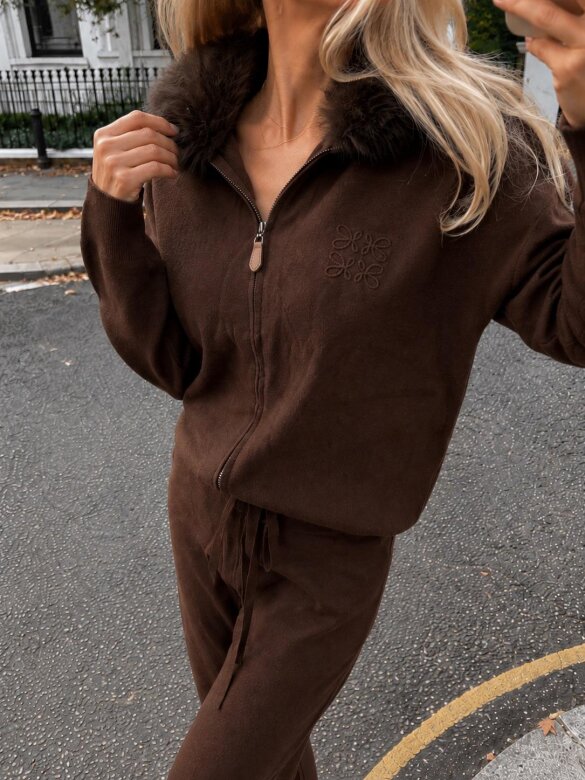 Set in1 Antony with viscose and cashmere chocolate