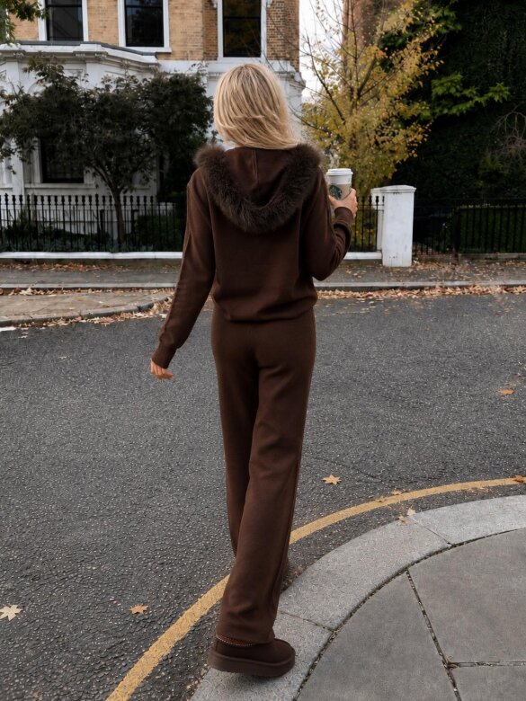 Set in1 Antony with viscose and cashmere chocolate