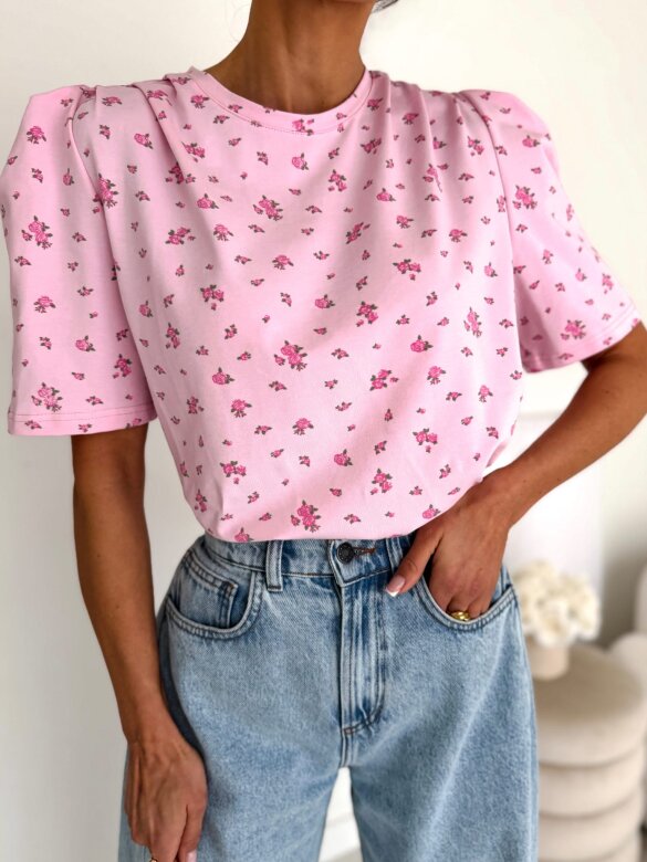 T-shirt Varsi pudrowy