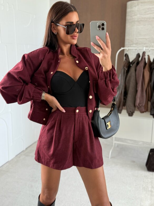 Komplet 2w1 Nodigo bordowy